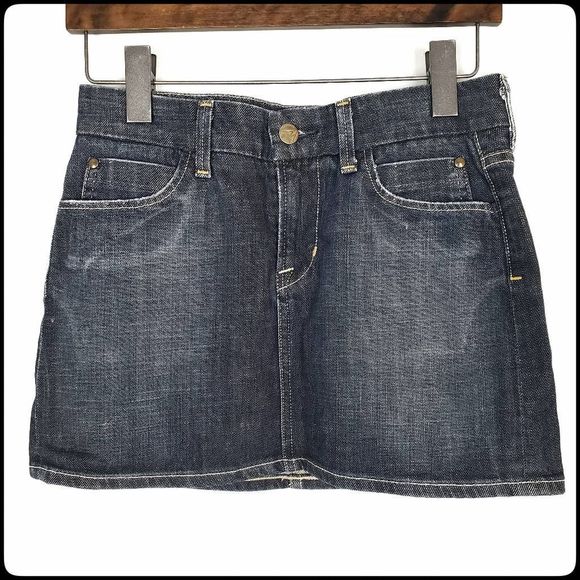 Citizens Of Humanity Dresses & Skirts - CITIZENS OF HUMANITY Women's Deep Wash Blue Denim Mini Skirt Size: 26